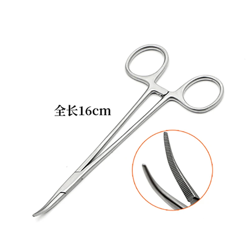 Stainless Steel 16cm Hemostatic Forceps Needle Holder Straight Vascular