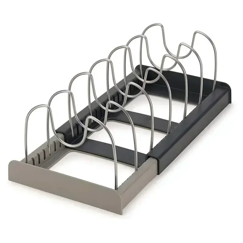 Kitchen Cabinet Organizers for Pots and Pans Expandable Stainless Steel Storage Rack Cutting Board Drying Cookware Shelf Gifts