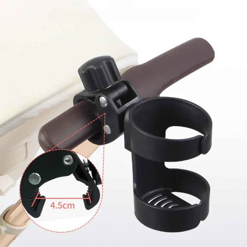 Universeller Kinderwagen-Getränkehalter Verstellbarer Milchflaschen- und Kaffeetassenhalter mit Handyhalterung Organizer für Kinderwagen Rollstuhl Fahrrad – Detail 3