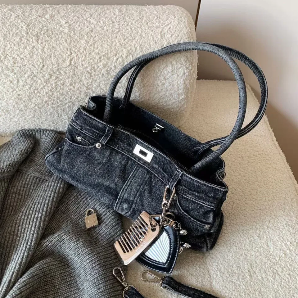 【GRANCY】DenimpantsStyle ShoulderBag Amazon.com: Fashion denim handbag shoulder bag large
