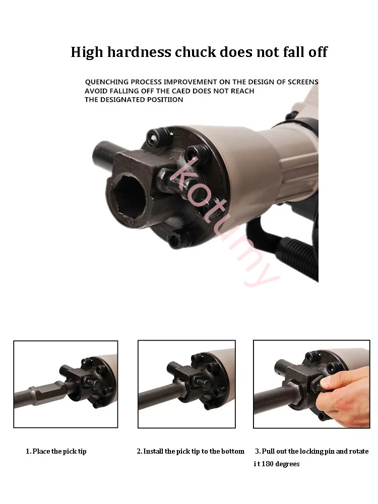 Large Power Impact Hammer Heavy Duty Concrete Breaker Industrial Grade Electric Pick Jack Hammer Demolition Drills 6
