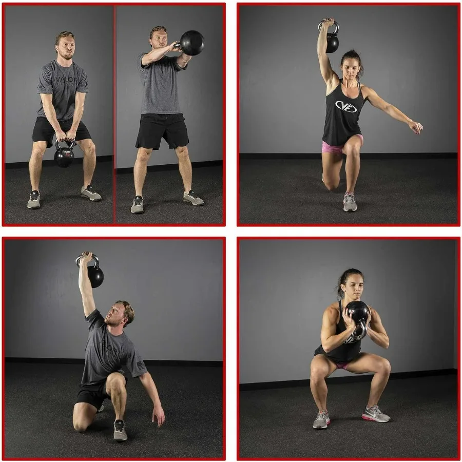 Chrome Kettle Bell Weights with Knurled Kettlebell Handle Kettlebells for Men & Women