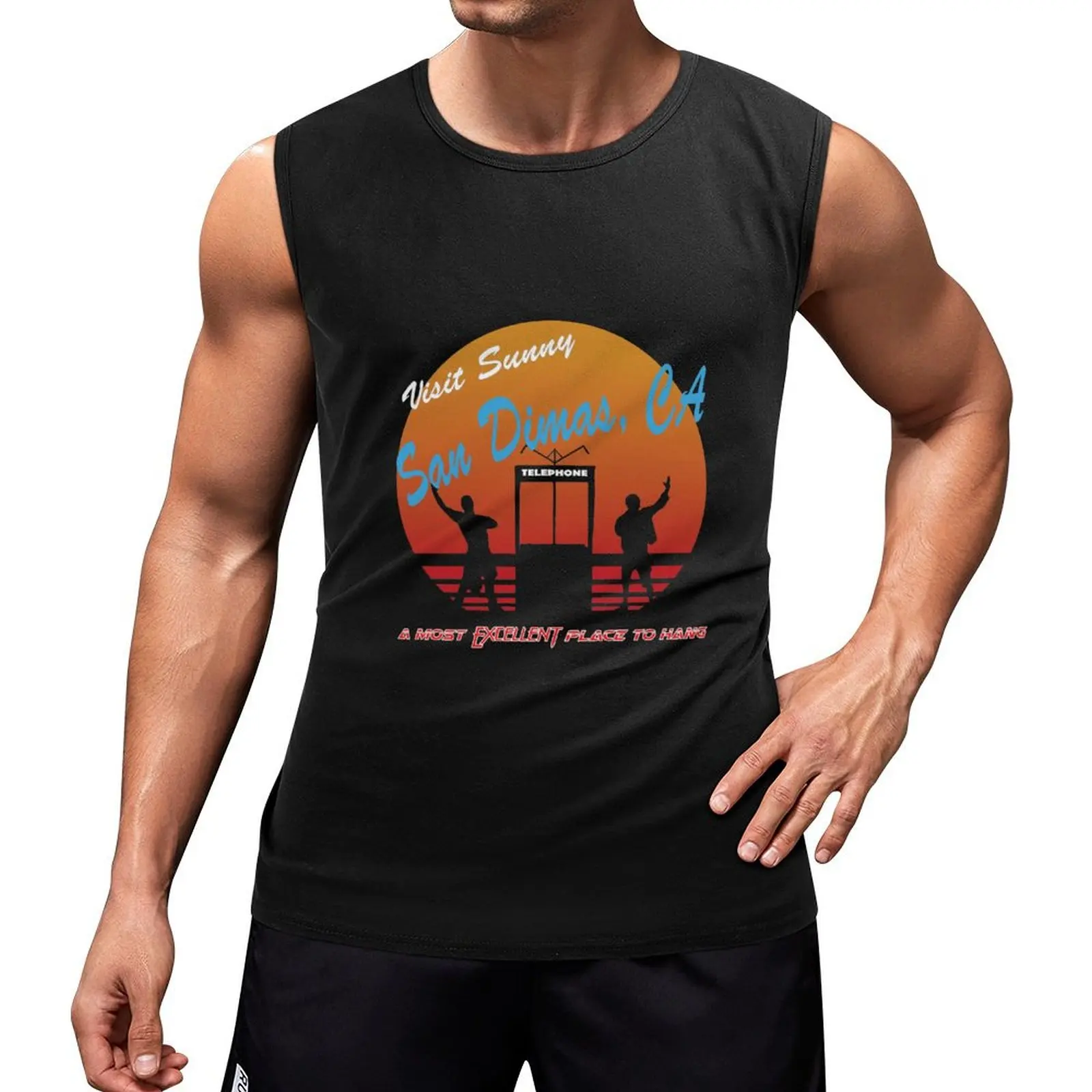 

A Most Excellent Place To Hang Tank Top Men's summer clothes Men's gym t-shirts