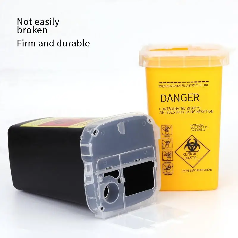 1 L Sharps Container Tattoo Needles Piercing Needles Disposal Collect Box Tattoo Waste Box Storage Box Tattoo Supplies