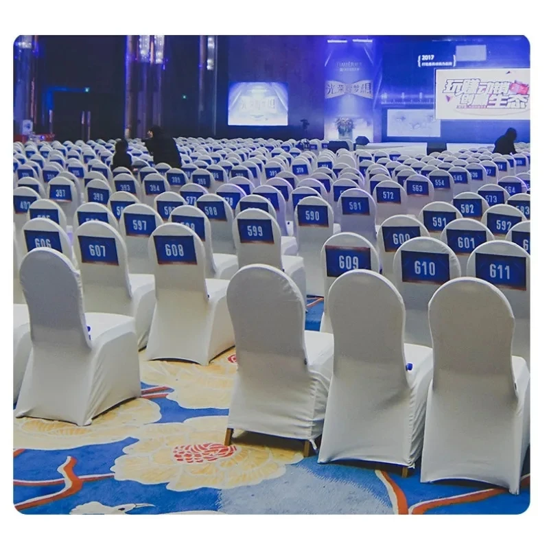 Solid Color Chair Cover Spandex Slip Cover Stretch Wedding Banquet Party Reataurant Banquet Hotel Dining Chair Covers