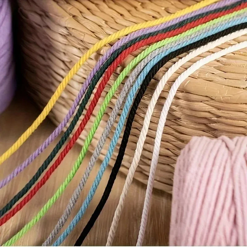 2.0mm 100m Cotton Cord Lace String Craft DIY Sewing Hand Woven Decorative Wall Hanging Bohemian Home Decor
