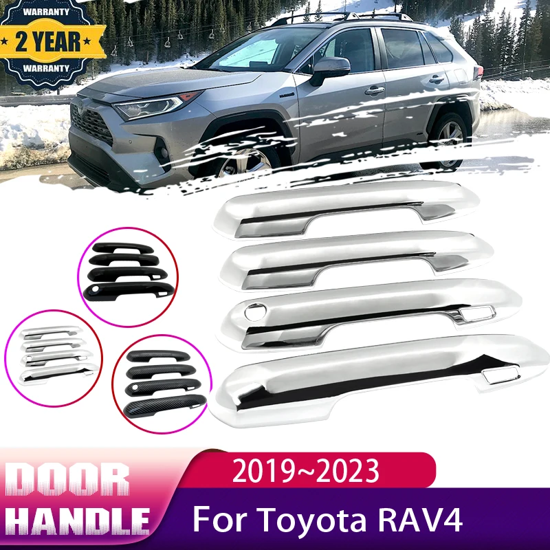 

Автомобильная хромированная дверная ручка капота для Toyota RAV4 RAV 4 XA50 XA 50 Wildlander 2022 аксессуары 2019 2020 2021 2023 автомобильные аксессуары