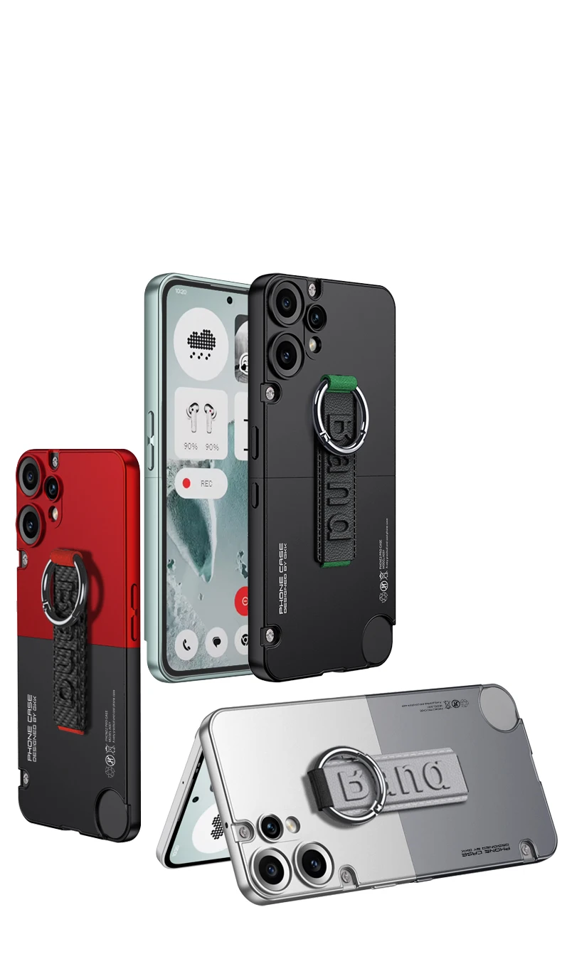 Original Case For Nothing CMF Phone 2 Pro Case 2 in 1 Armor Wrist Strap Ring Hol