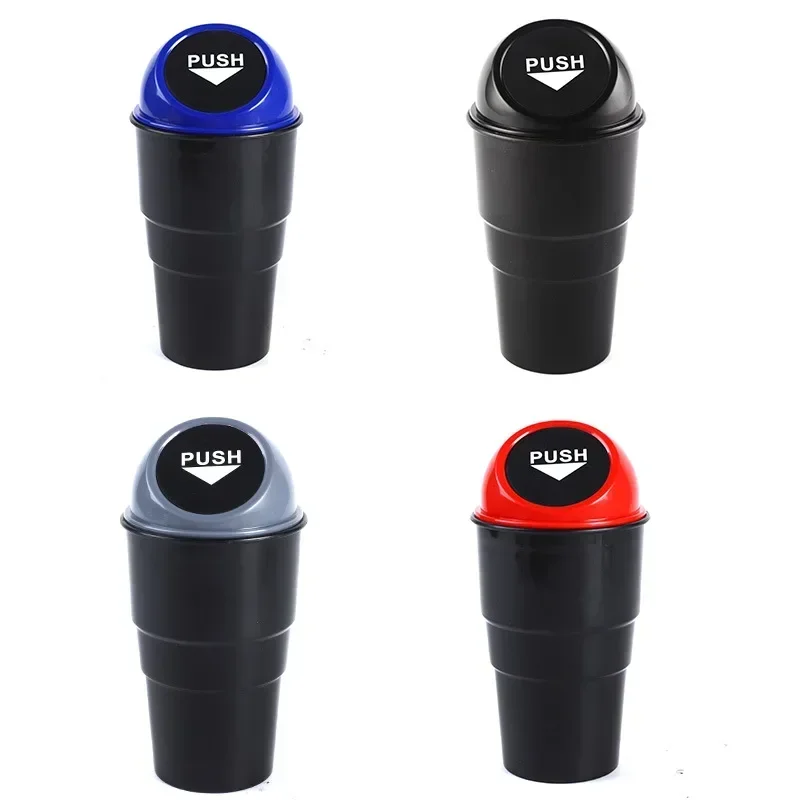 2 Auto Prullenbak met Deksel,met 2 Haken, Auto Vuilnis Prullenbak Kleine,Plastic Mini Auto Prullenbak,Mini Vuilnisbak voor Automobiel,voor Auto Woonkamer Kantoor