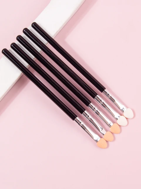 5-Piece Eyeshadow Brush Set with Heart-Shaped Sponge – Smooth and Precise Application