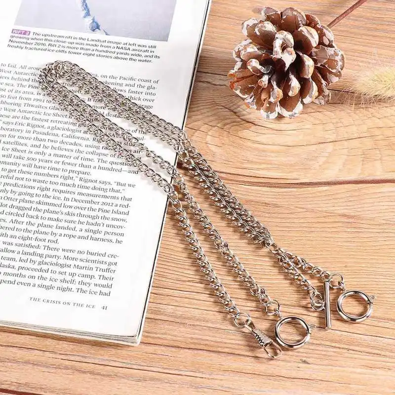 44cm Retro Vintage Metal Pocket Watch Chain Link Watch Holder Classic Antique Gift for watch storage pocket watch chain