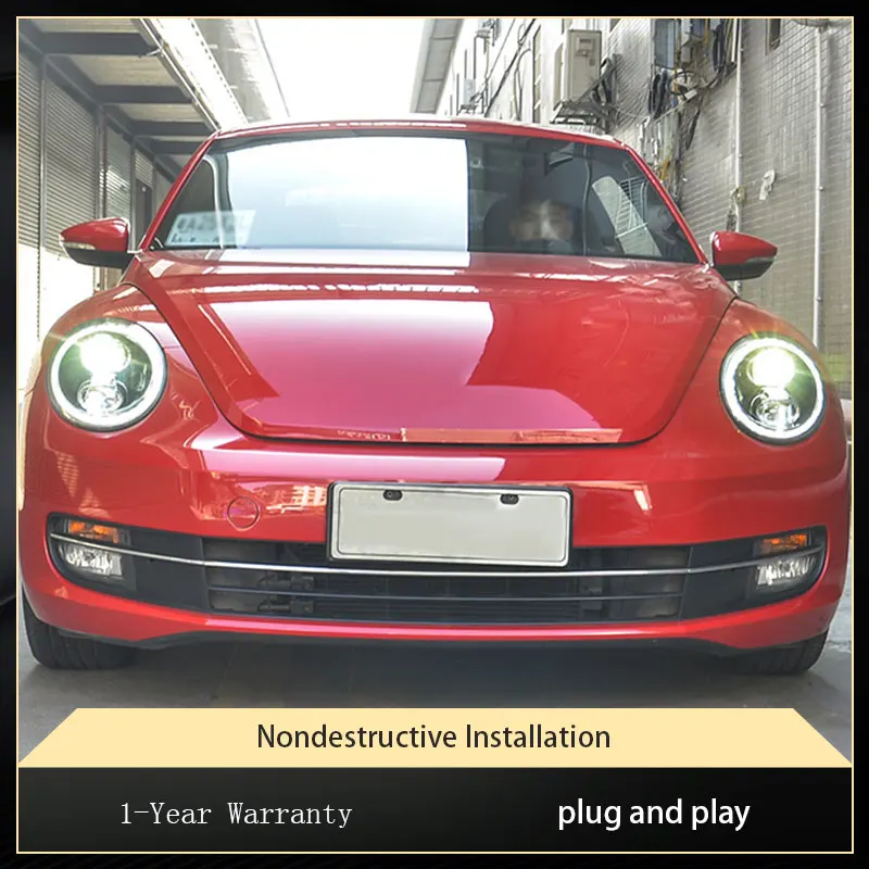 폭스바겐 VW 비틀 2013-2020 용 자동차 조명, LED 헤드 램프, DRL 업그레이드 렌즈, 방향 지시등, 자동차 액세서리