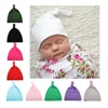 1PCS Handmade Knot Infant Hats Soft Skin-friendly Baby Girls Caps Fashion Newborn Headwear Clothing Decoration Mom Kids Gifts 1