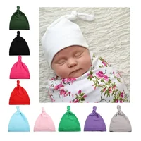 1PCS Handmade Knot Infant Hats Soft Skin-friendly Baby Girls Caps Fashion Newborn Headwear Clothing Decoration Mom Kids Gifts 1
