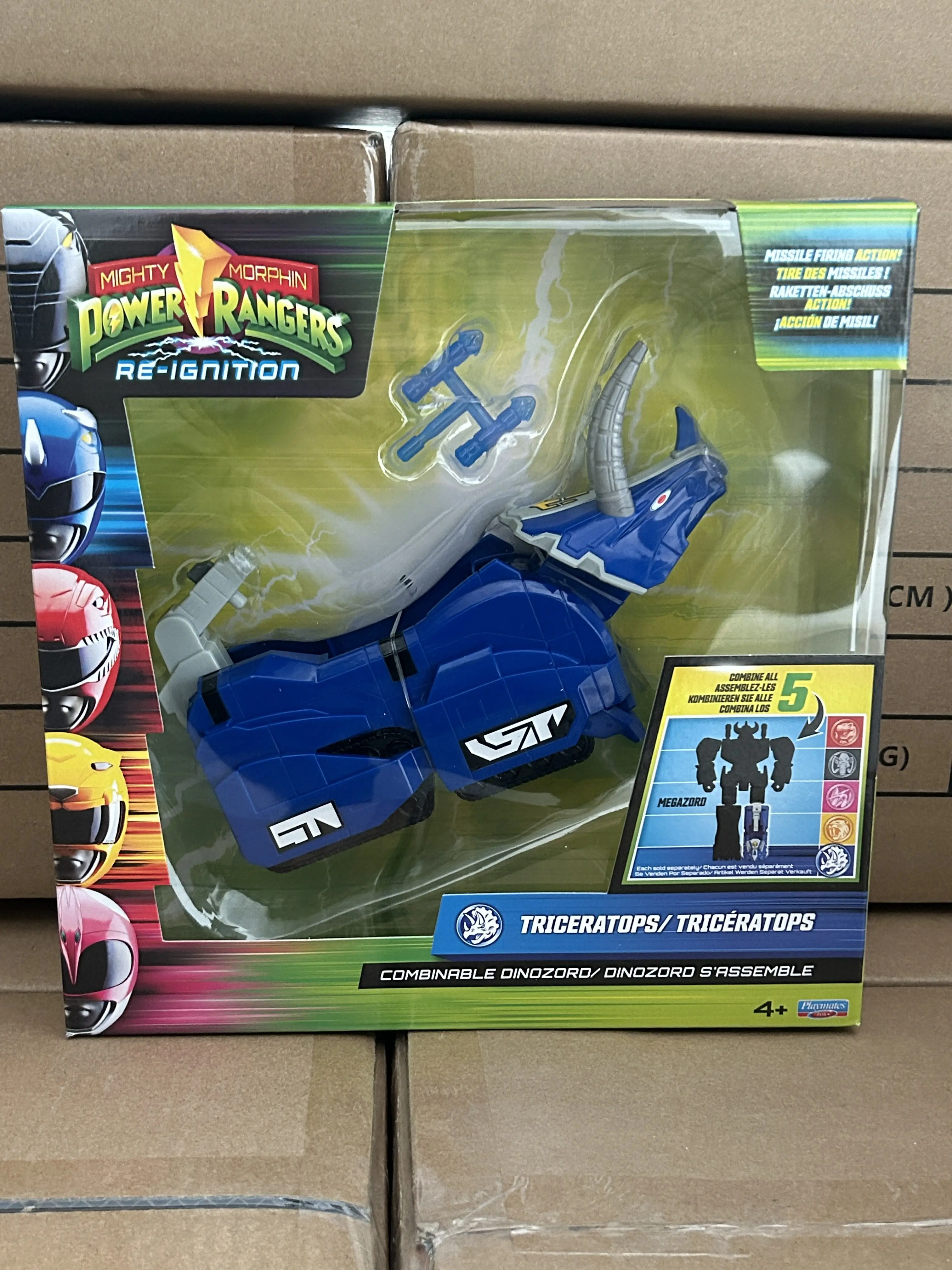 Playmates Mighty Morphin Power Rangers Re-Ignition Kombinierbare Dinozord Tiger Triceratops Pterodaktylus Puppen Spielzeug Geschenke – Detail 7