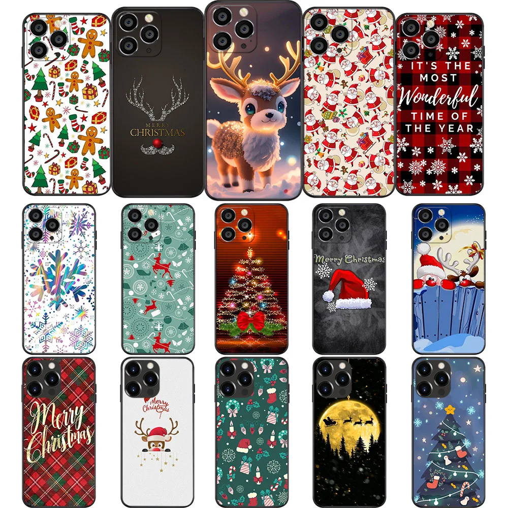 Ny-64 Buon Natale Custodia Morbida Per Iphone 5S Se 6 6S 7 8 11 X Xs Xr Plus Pro Max