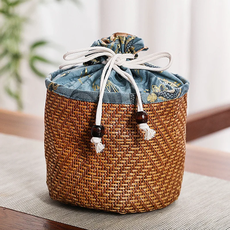 1Pcs Varied Colors Tea Bag for Bowl Cup Chinese Tea Ceremony Cloth Portable Bag for Travel Canister Cover Portable