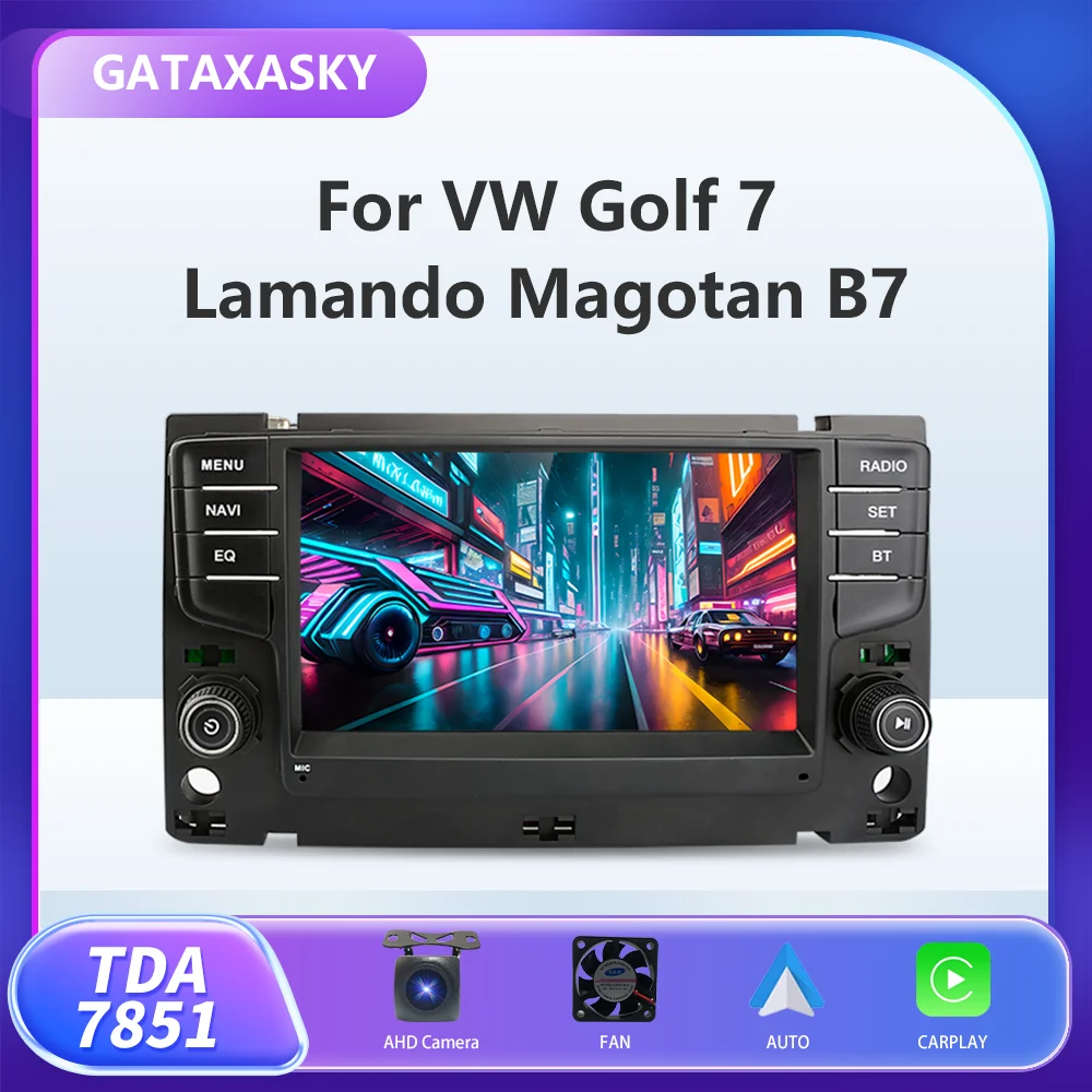 Gataxasky 7 "Autoradio Mirrorlink Mqb Mibde Navigation Pour Vw Golf 7 Mk7 Passat B8 5 Corner035280B, Editionlimitee,5227 035 280B