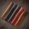 Handmade Genuine Leather Retro Cowhide Single Pencil Case Pen Holder Bag Pens Organizer Pouch Accessories for School Office 4