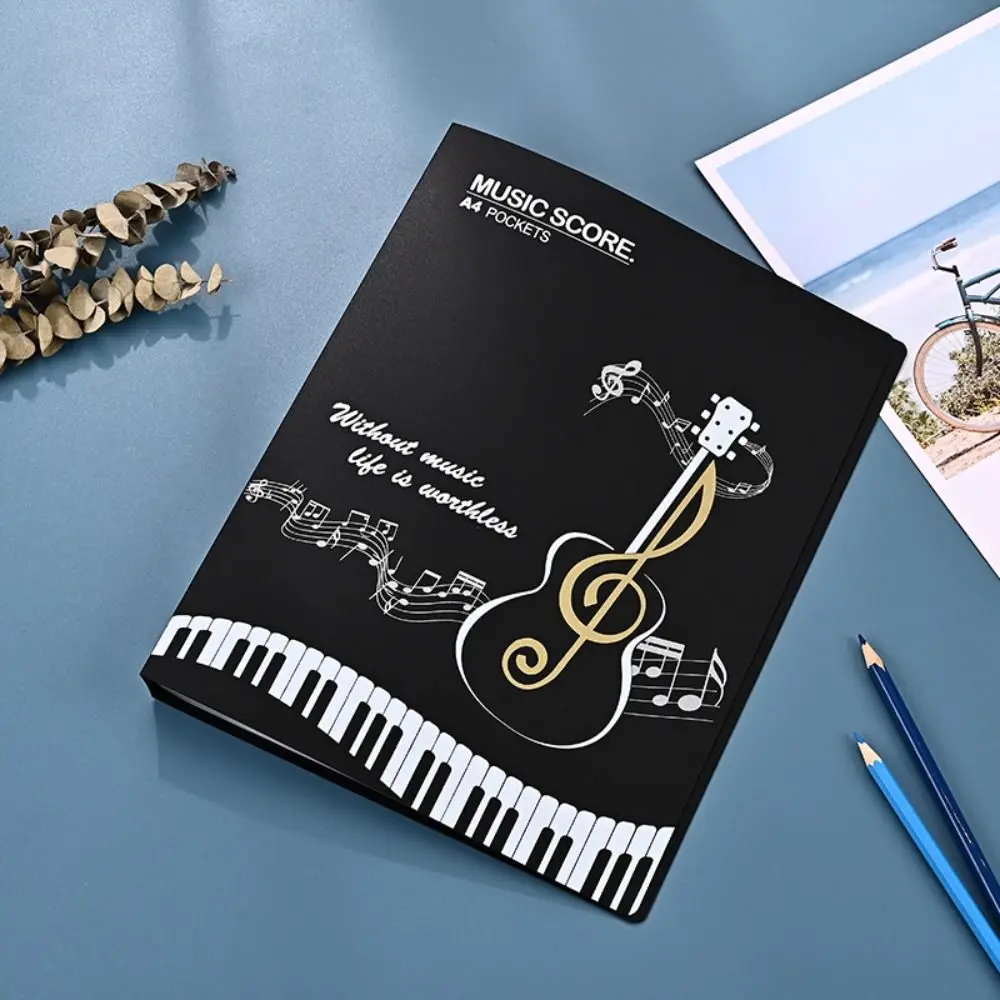 Creative Music Sheet Organizer - A4 Document Storage for Guitar and Piano Sheets