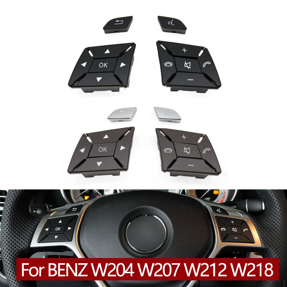 

W204 W212 W218 Car Steering Wheel Control Menu Switch Button Cover Volume For BENZ C GLK E A Class X204 W156 W246 2185400162