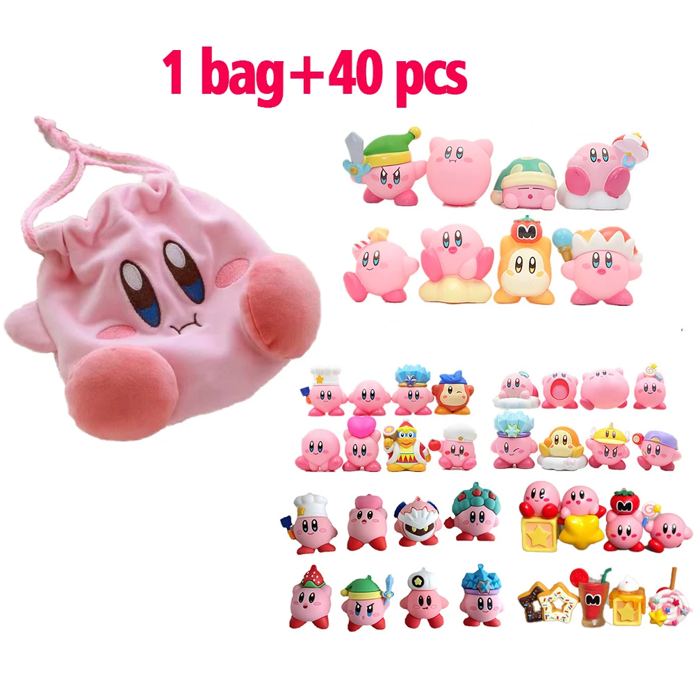 

8pcs/16pcs/24pcs Kirby Figures Set Toys Pink Cartoon Kirby's friend 2 Anime Games Cute Figure Action Toy Christmas Gift Children