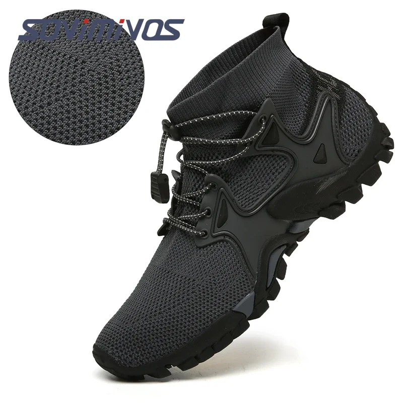 Hiking Boots Mens Outdoor Athletic Sports Trail Running High-Top Barefoot Upstream Water Trekking Climbing Sneakers men hiking shoes