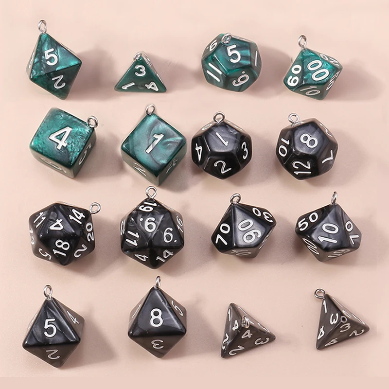 Leslie 5 teile/satz Acryl Würfel Spiel Requisiten Pädagogisches Spielzeug Facettenreiche Digitale Würfel für DIY Schmuck Machen Zubehör