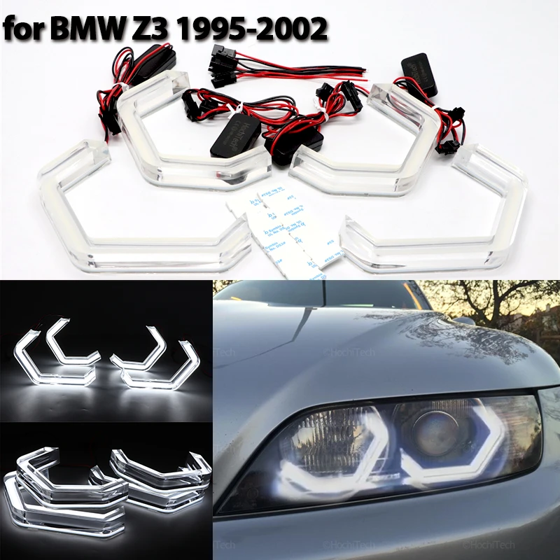 Led Crystal Angel Eyes M4 Style Drl Halo Rings Per Bmw Z3 E36 E37 E38 Roadster Coupe 1995-2002 Accessori Per Auto