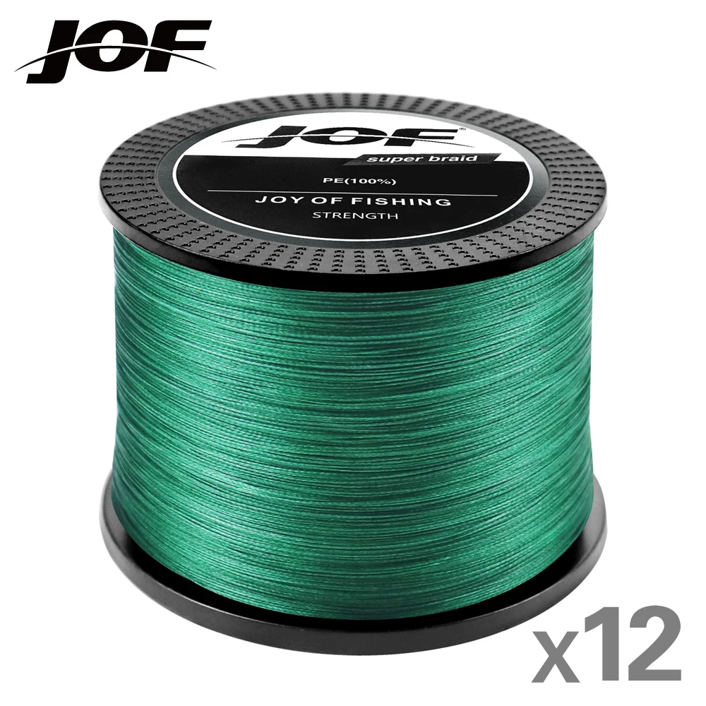 

JOF 300M 500M 1000M Multicolour PE Braided Wire 12/9 Strands Multifilament Japanese Fishing Line