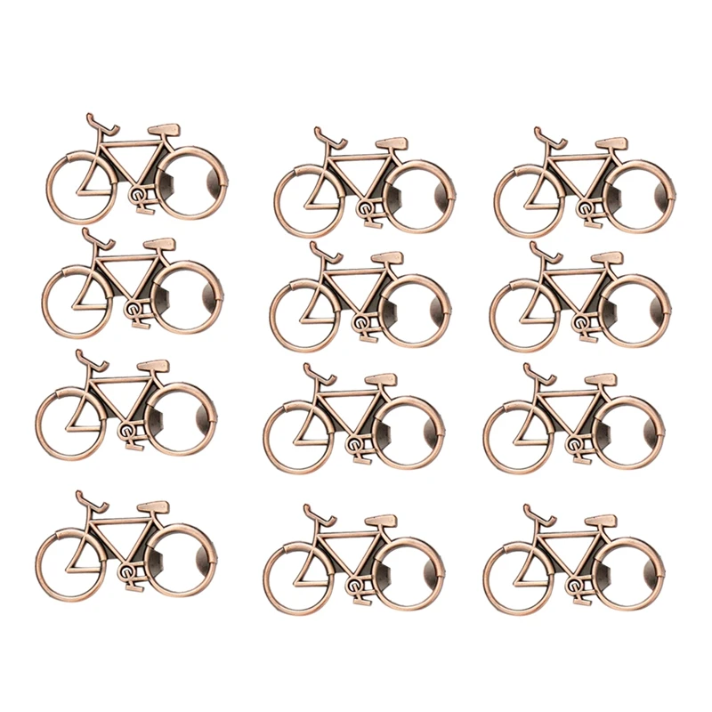 

12 Pcs Bicycle Bottle Opener For Wedding Party Souvenir Gift,Metal Beer Bottle Opener Party Favors Gifts(Antique Bronze)