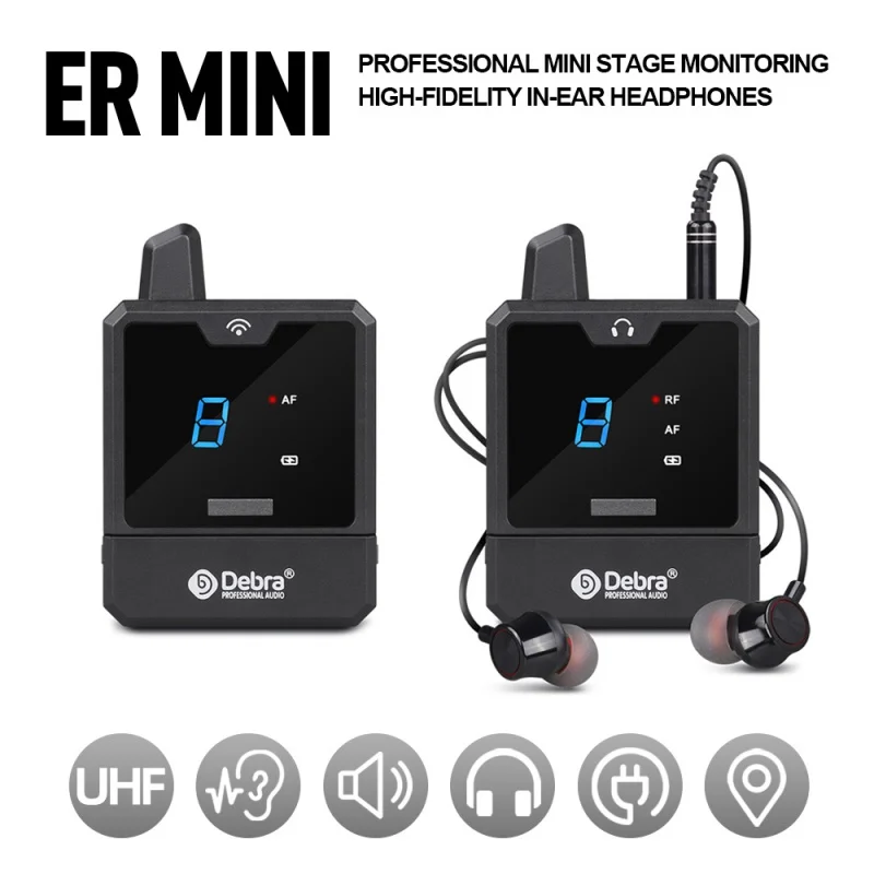 

ER-Mini UHF Wireless In-Ear Monitor System Professional Stage Broadcast Sound Card Outdoor ,For Small Concerts , Theater.