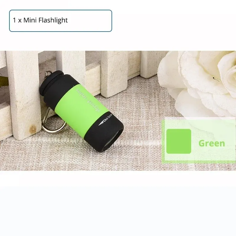 Compact USB Rechargeable Keychain Torch Light for Outdoor and Reading Activities