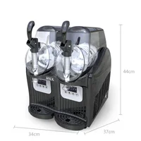 5L Commercial Slushy Machine 2.5L x 2 Double Tank Electric Automatic Slush Maker Machine Frozen Drink Snow Melting Machine 300W 2