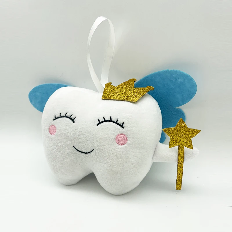 New kawaii Pink Tooth Fairy Plushies Toy Cartoon Soft Stuffed Funny Tooth Pillow Home Decor Birthday Gift for Children 4