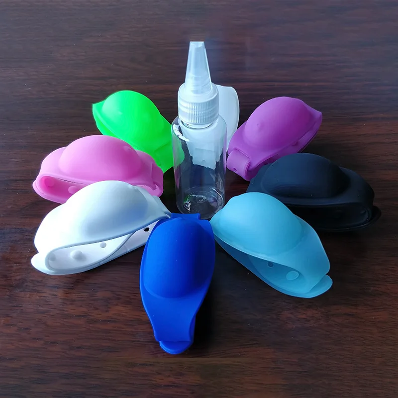 1 Pcs Hand Sanitizer Dispenser Adjustable Wristband Hand Sanitizer Silicone Refillable Wristband 2