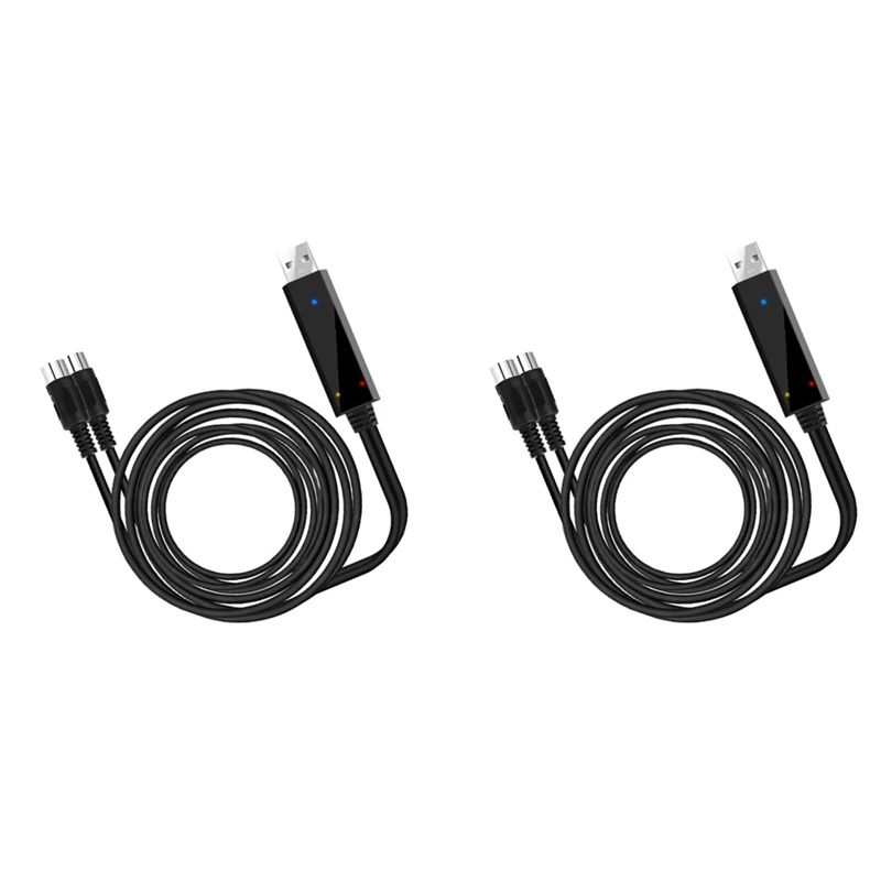 

2 шт., USB-кабель для MIDI-клавиатуры, 6, 5 футов