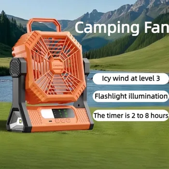 2025 ใหม่แรงลมแรงรีโมทคอนโทรลแบบชาร์จไฟได้ประเภทCampingเต็นท์พัดลมกลางแจ้งพัดลม 20000MAhแบตเตอรี่ยาวพิเศษ 1