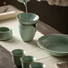 Azure Porcelain Tea Infusers Teaware Tool Ru Kiln Ceramic Tea Filter Ceramics Tea Set Chinese Accessories Tea Strainer Leakage 4