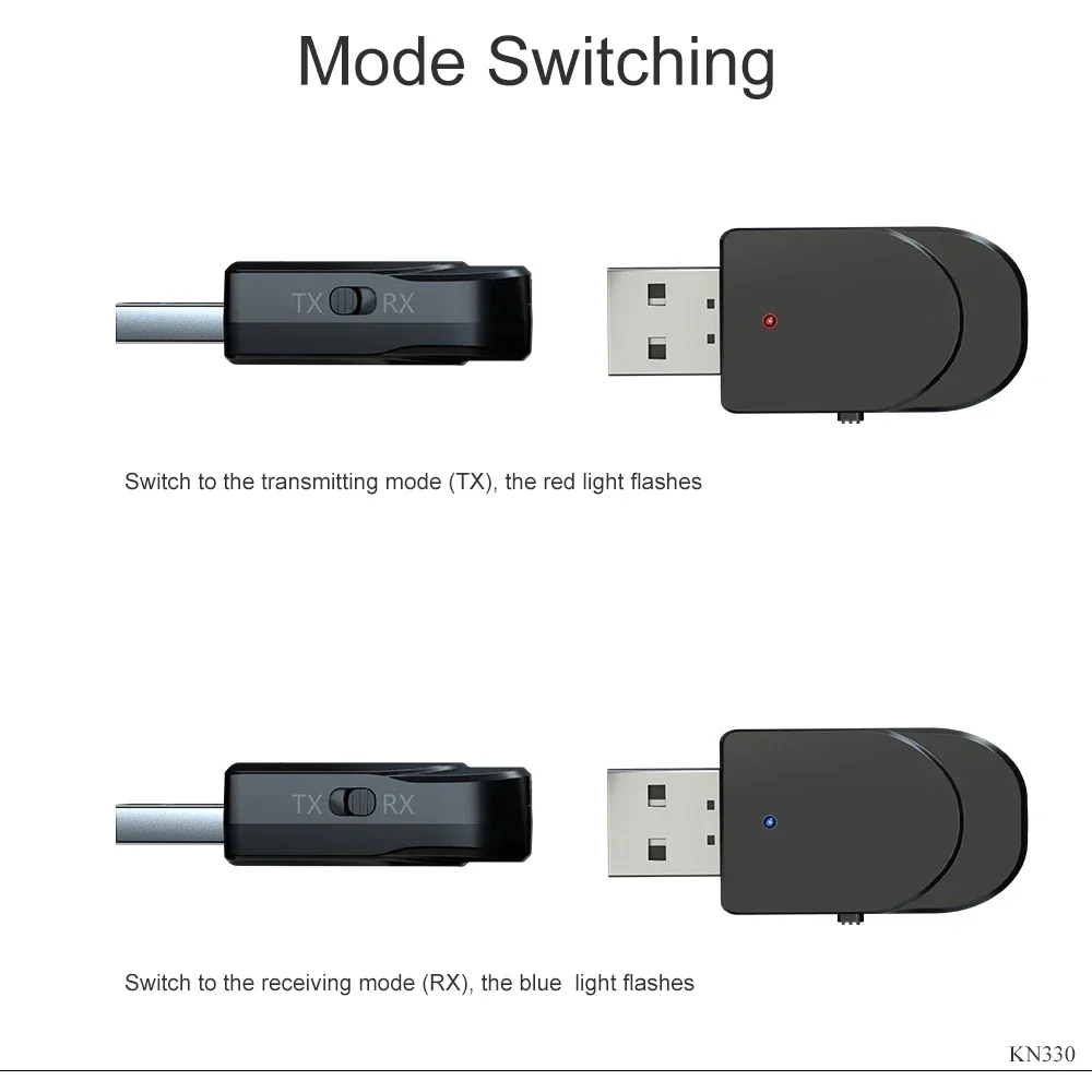 KN330 3in1 Bluetooth 5.0 Adapter for TV PC