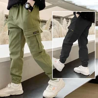 Pantalons de printemps et d'automne pour garçons de 4 à 12 ans, pantalons longs décontractés avec lettres, 3 couleurs, pantalons de Sport pour enfants et adolescents 3