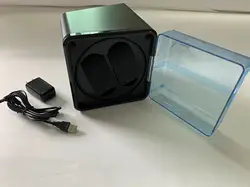 Automatic Dual Watch Winder Box with Quiet Japanese Motor and Durable Design (Black)