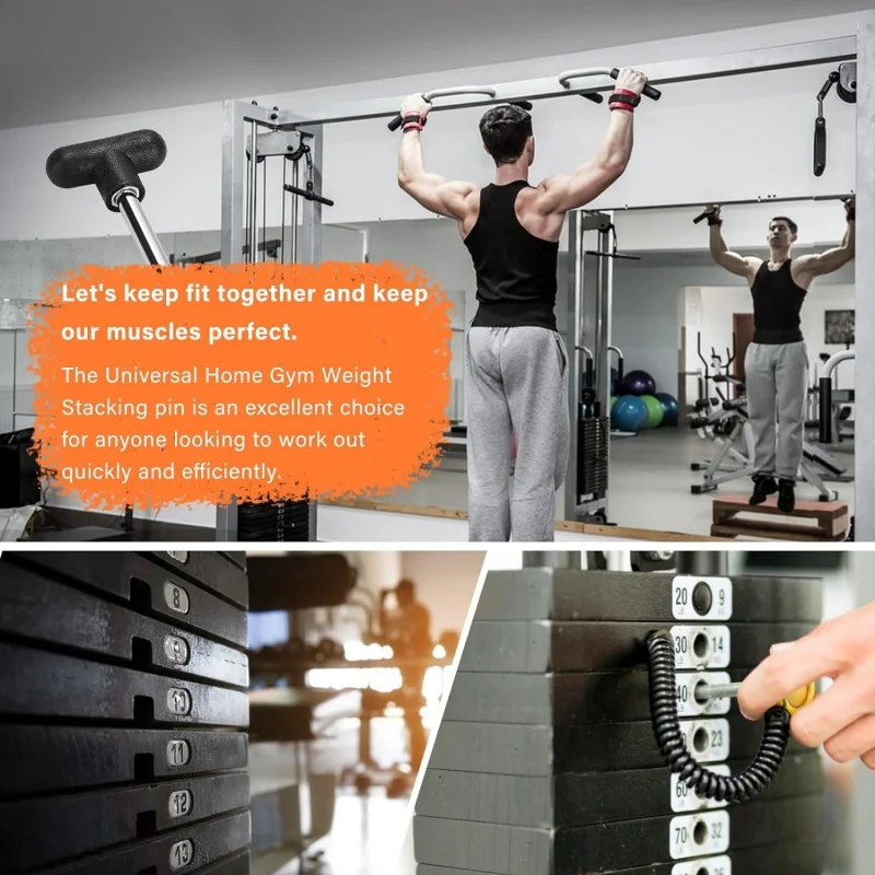 1/2Pc 9.5MM Weight Stack Pin Gym Pin Heavy Duty Replacement Weight Machine Pin Fitness Home Gym Universal Exercise Machine Parts 5