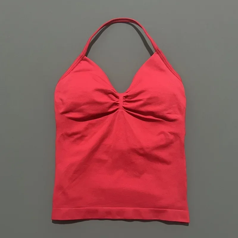 HISTELLO Df Dupe Gym Longline Strappy Top Yoga Vest Woman Backless Tank Tops Sports Fitness Bras Running Workout Gym Halter 111 S7d81d45bed594af499a80c513c2d900dv