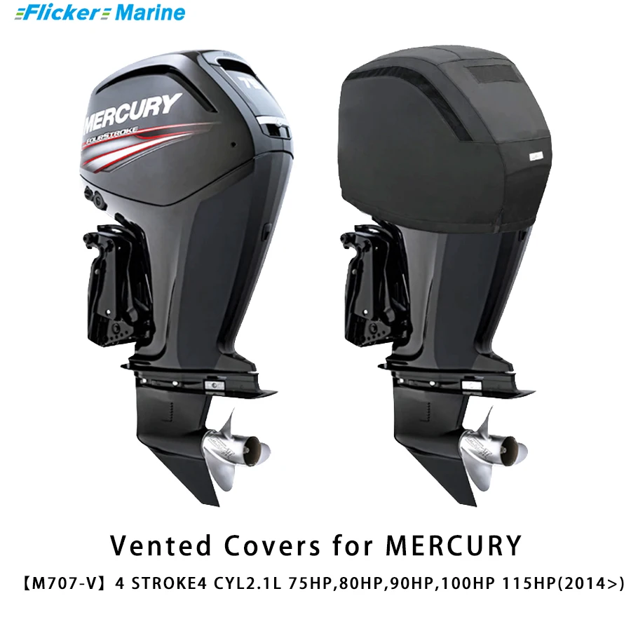 Flickermarine Ventilation Hoods for Mercury 75 HP Outboard Engines 75HP,80HP,90HP,100HP,115HP(2014)