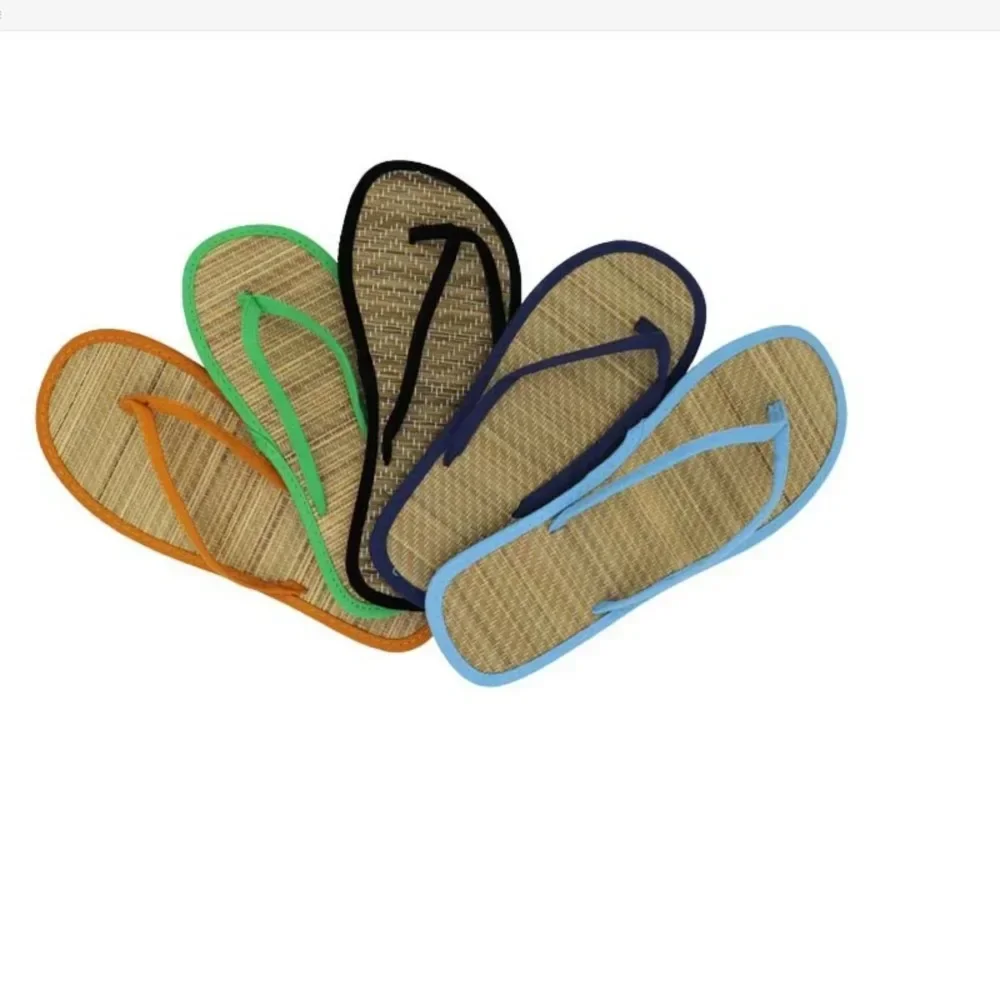 Women Flat Flip-flops Slippers Comfortable Non-slip Sandals Bamboo Rattan Flip Flop Home Bathroom Fashion Slippers Zapatos 6