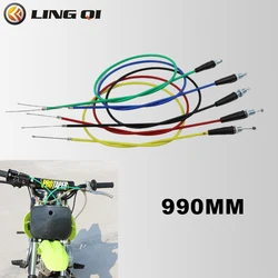 LING QI Motorcycle Throttle Cable 950mm 990mm For Dirt Pit Bike Motocross XR50 CRF50 CRF70 KLX 110 125 SSR TTR Horizontal Engine