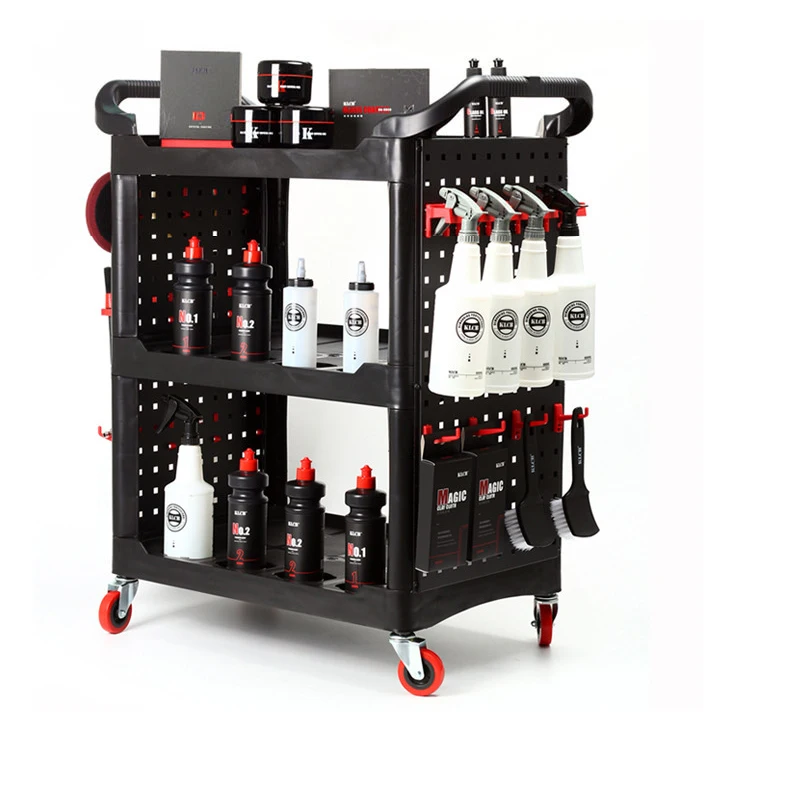Strumenti Di Bellezza Per Auto Multifunzione Carrello Rimovibile Lucidatura E Lavaggio Ruote Di Stoccaggio A Tre Strati Carrello Attrezzature Per Il L