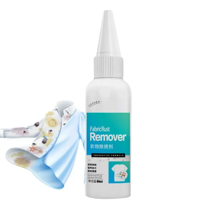 Fabric Rust Remover 80ml Rust Eraser Dirt Removal Clothing Cleansing Agent For Copper Water Tea stain remover spray stain protector spray