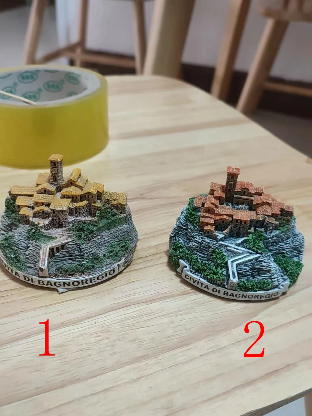 Resin Figure Mental Psychological Sand Table Game Box Court Therapy Building Civita Dibagnoregio Vint. ,Ancient Castle Italy